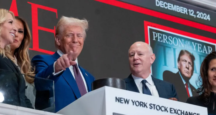 Trump rings bell on record stock market – but will it last?