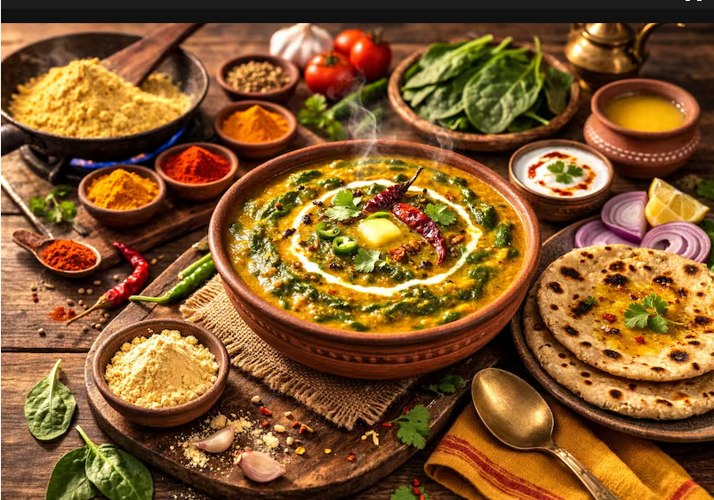 Palak Besan Ki Sabji in the Rajasthani Style: An Easy and Cozy Recipe