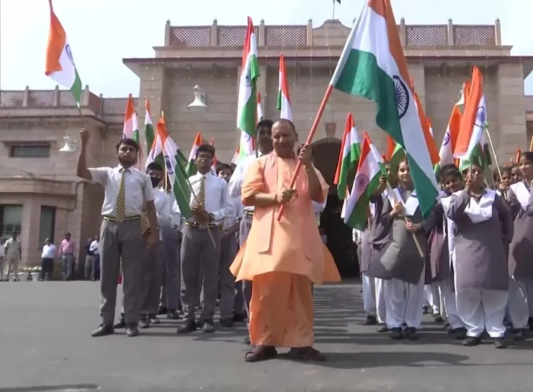 U.P. Chief Minister Yogi Adityanath Launches ‘Har Ghar Tiranga’ March