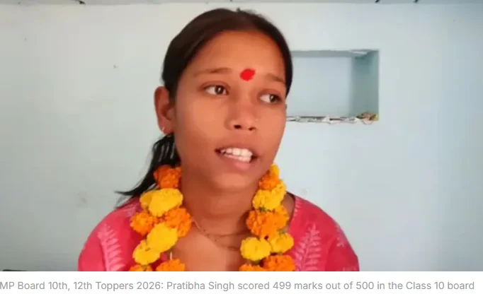 MP Board Class 10 Result 2026: Pratibha Singh Tops With 499 Marks Out of 500