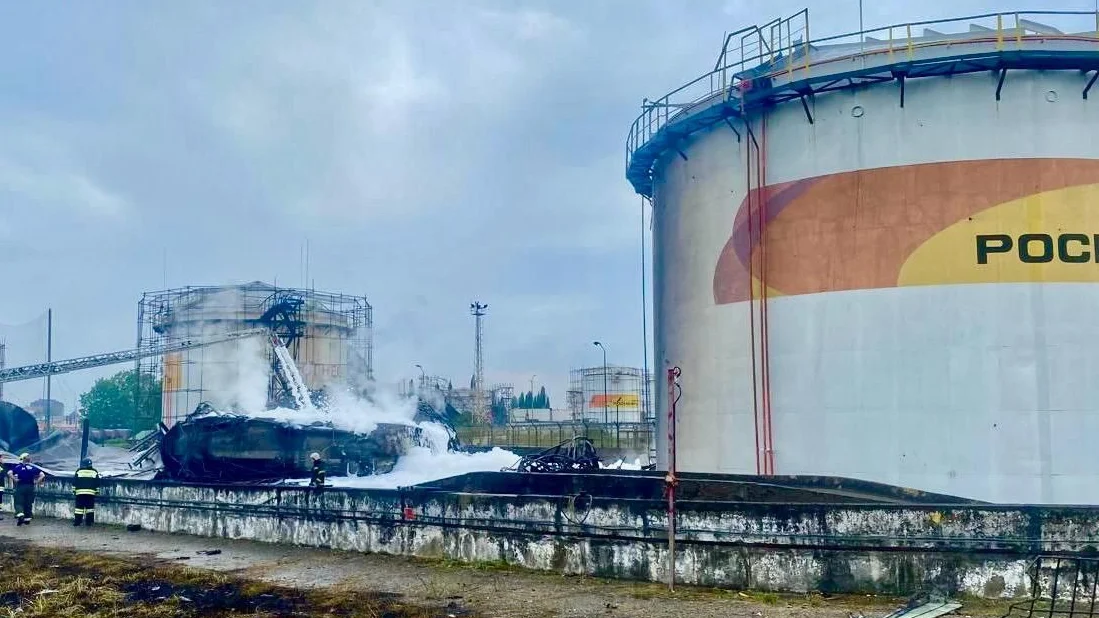 Drone Strike Hits Russian Southern Port and Oil Depot, Authorities Confirm