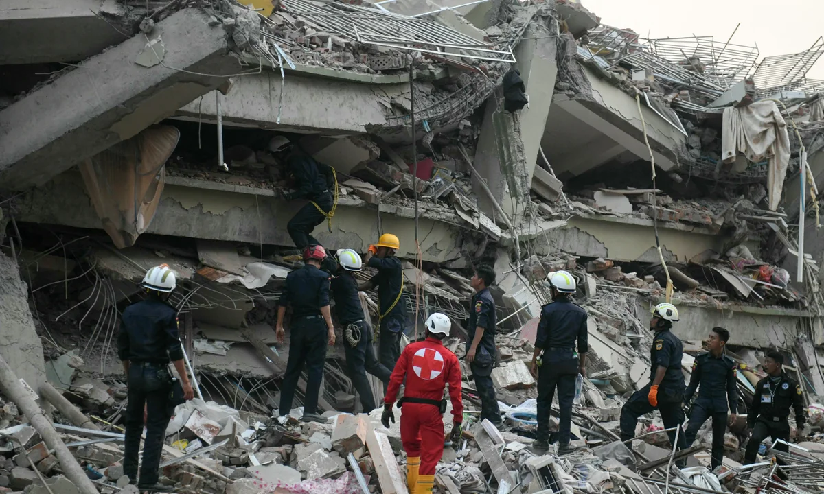 Myanmar Explosion Aftermath Reveals Extensive Damage and Dozens of Fatalities