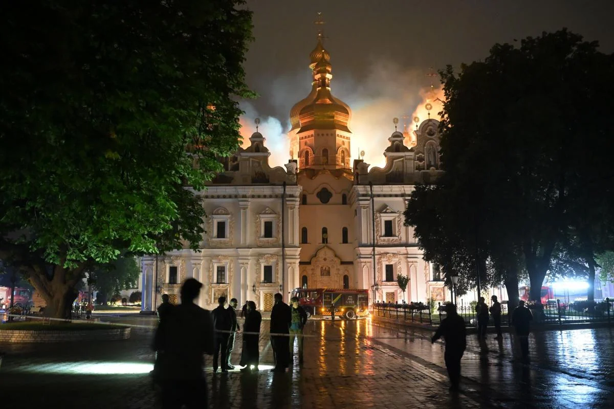 Ukraine Attacks Intensify With Civilian Deaths and Damage to Historic Religious Site